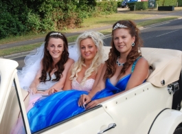 Convertible vintage car for weddings in Portsmouth